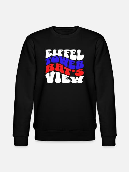 Paris Adventure Eiffel Parisiske rottemus knurhår - Stanley/Stella økologisk unisex-sweatshirt CHANGER  - sort