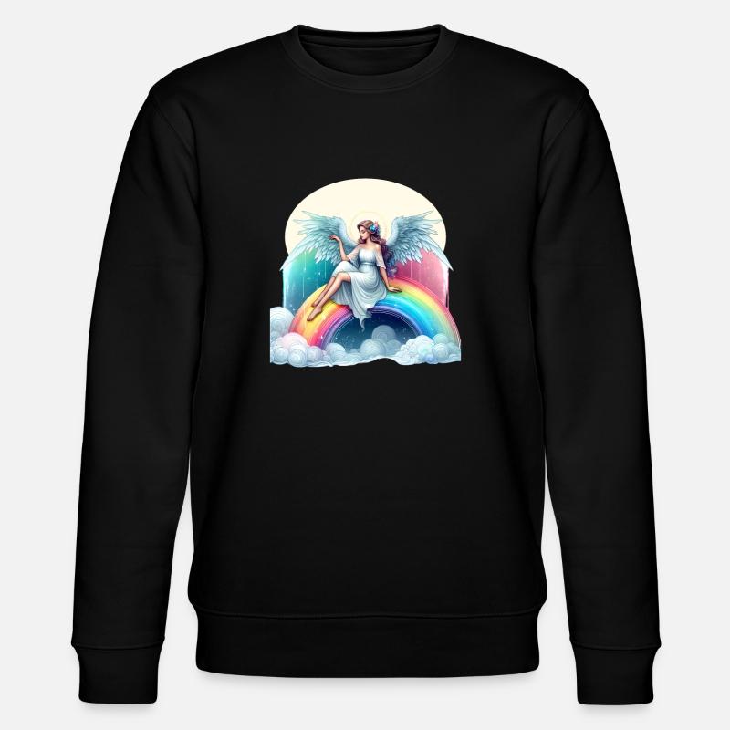 Ange sur arc-en-ciel - Sweat bio CHANGER Stanley/Stella Unisexe - noir