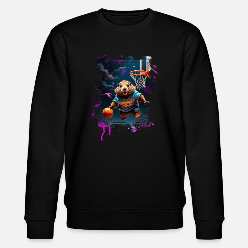 Hamster de basket-ball - Sweat bio CHANGER Stanley/Stella Unisexe - noir