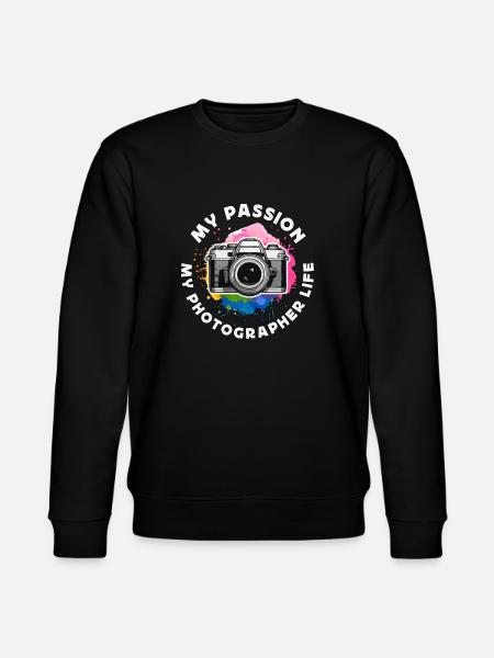 Photographer My Passion My Photographer Cameraman - Stanley/Stella CHANGER Unisex Organic Sweatshirt - black