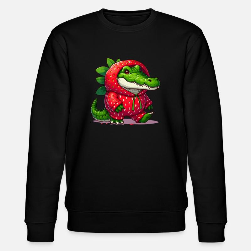 Crocodile en costume de fraise - Sweat bio CHANGER Stanley/Stella Unisexe - noir