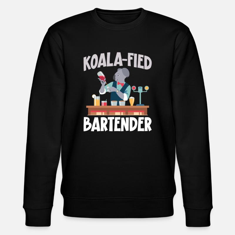 Bartender Mixologist Koala - Stanley/Stella Unisex Bio-Sweatshirt CHANGER  - Schwarz