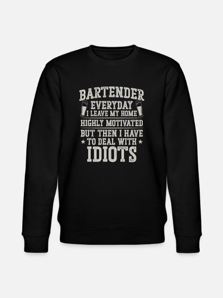 Bartender Mixologist Bartender - Stanley/Stella CHANGER Unisex Organic Sweatshirt - black