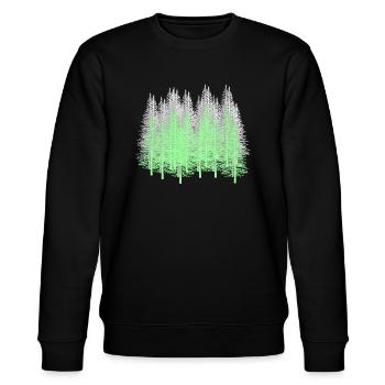 Forêt Arbres Conifères Forêt Sapins Épicéa Nature - Sweat bio CHANGER Stanley/Stella Unisexe - noir - Devant - Nik (191cm) & Marisol (170cm)