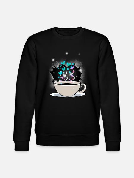 Kaffee Kaffeetasse Koffein - Stanley/Stella Unisex Bio-Sweatshirt CHANGER - Schwarz