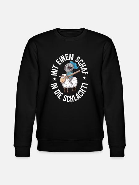 Schaf Spruch Siedler - Stanley/Stella Unisex Bio-Sweatshirt CHANGER  - Schwarz