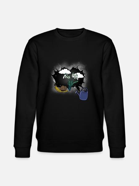 Snowdrop Flower Snail Snails - Stanley/Stella CHANGER Unisex Organic Sweatshirt - black