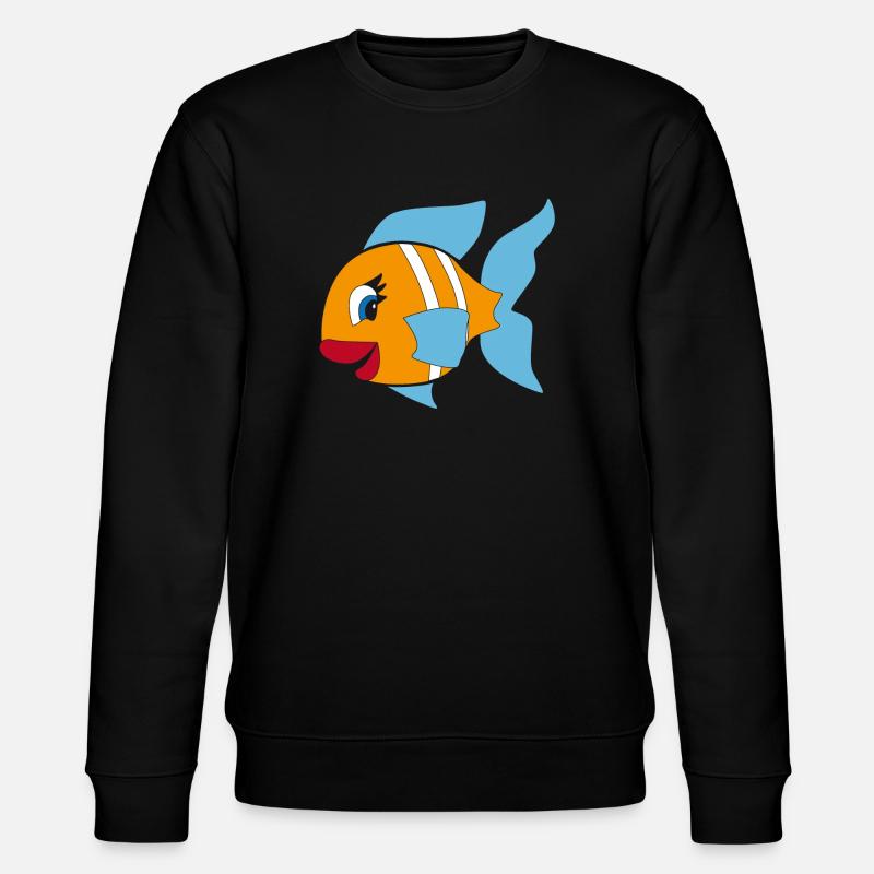 die Fische - Stanley/Stella Unisex Bio-Sweatshirt CHANGER  - Schwarz