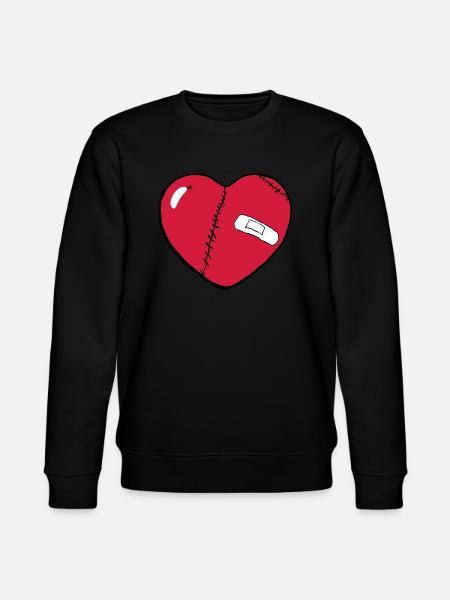 Herz - Stanley/Stella Unisex Bio-Sweatshirt CHANGER  - Schwarz
