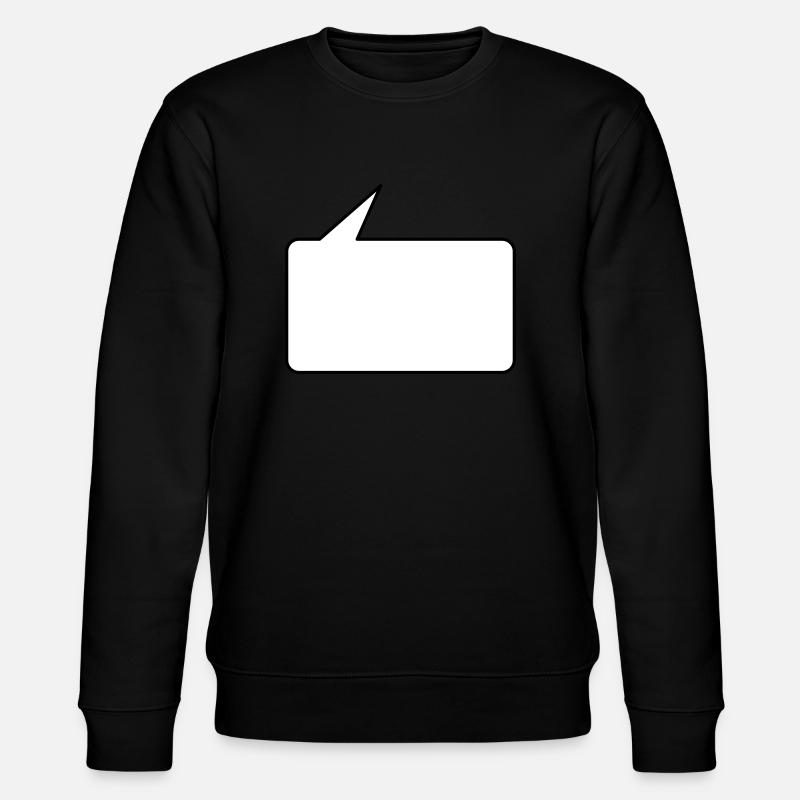 Sprechblase eckig klein 2c - Stanley/Stella Unisex Bio-Sweatshirt CHANGER  - Schwarz