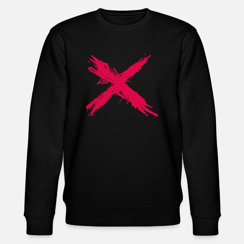 Splash Cross rot - Stanley/Stella Unisex Bio-Sweatshirt CHANGER  - Schwarz