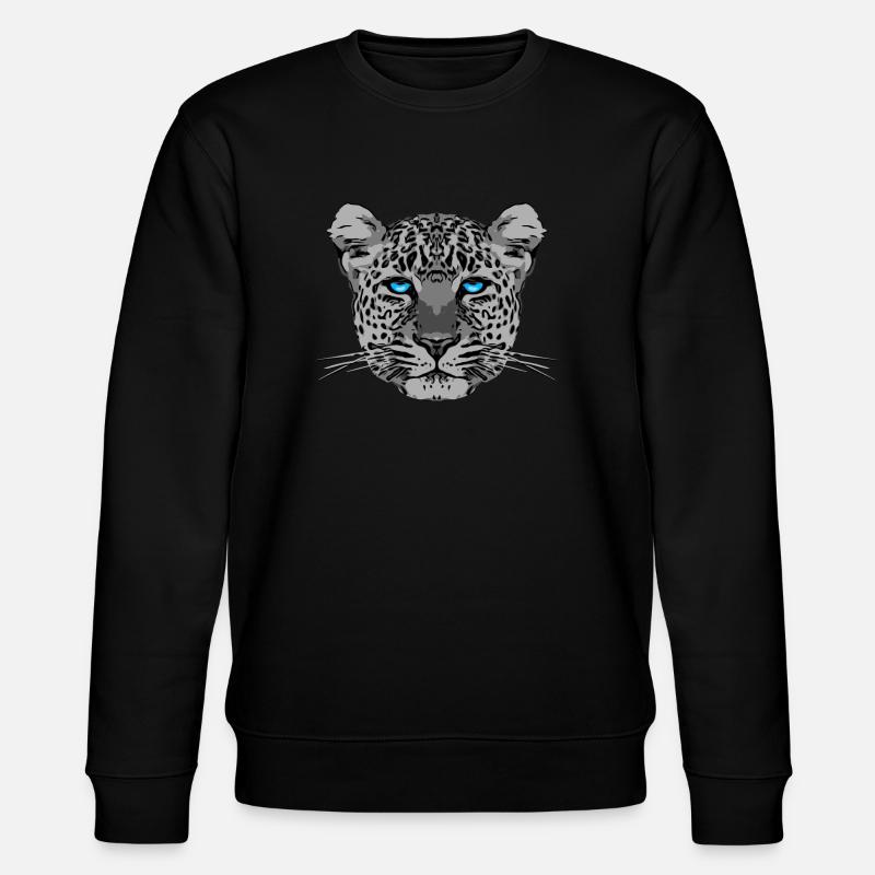 leopard3 2 - Stanley/Stella Unisex Bio-Sweatshirt CHANGER  - Schwarz