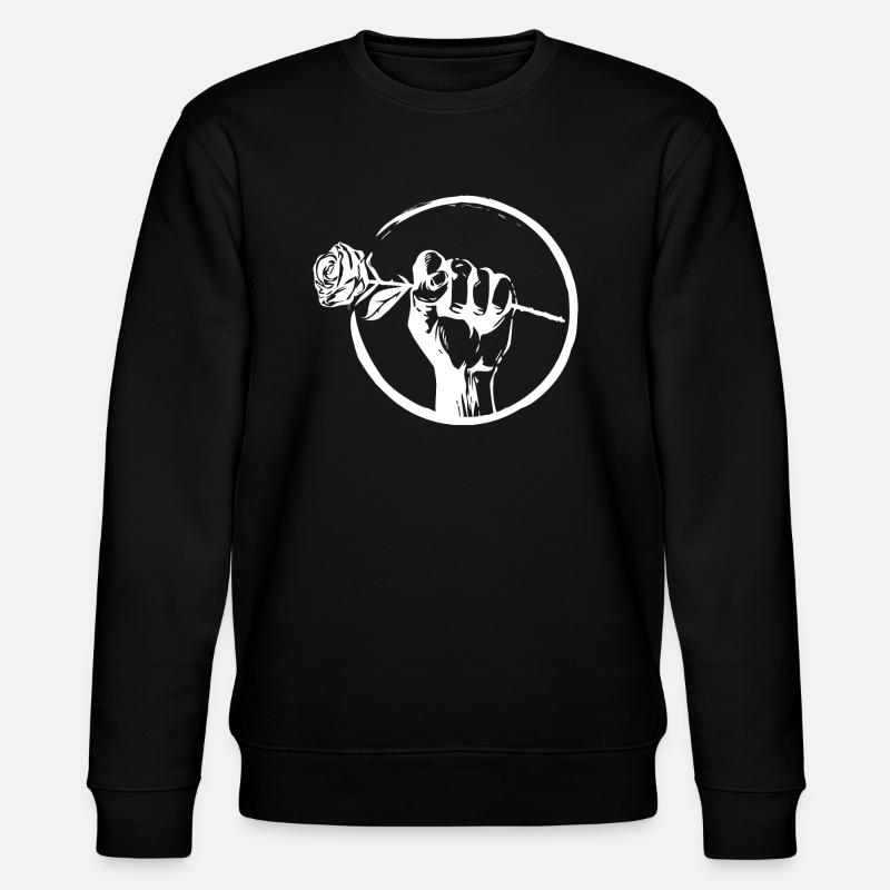 White Rose - Stanley/Stella CHANGER Unisex Organic Sweatshirt - black