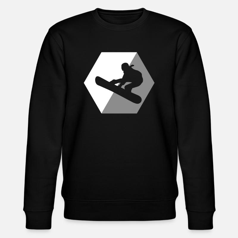 Snowboard Snowboarder - Sweat bio CHANGER Stanley/Stella Unisexe - noir