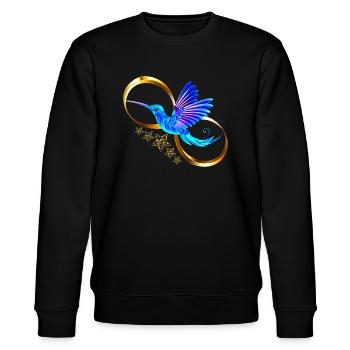 Eisvogel - Stanley/Stella Unisex Bio-Sweatshirt CHANGER  - Schwarz - Vorne - Nik (191cm) & Marisol (170cm)