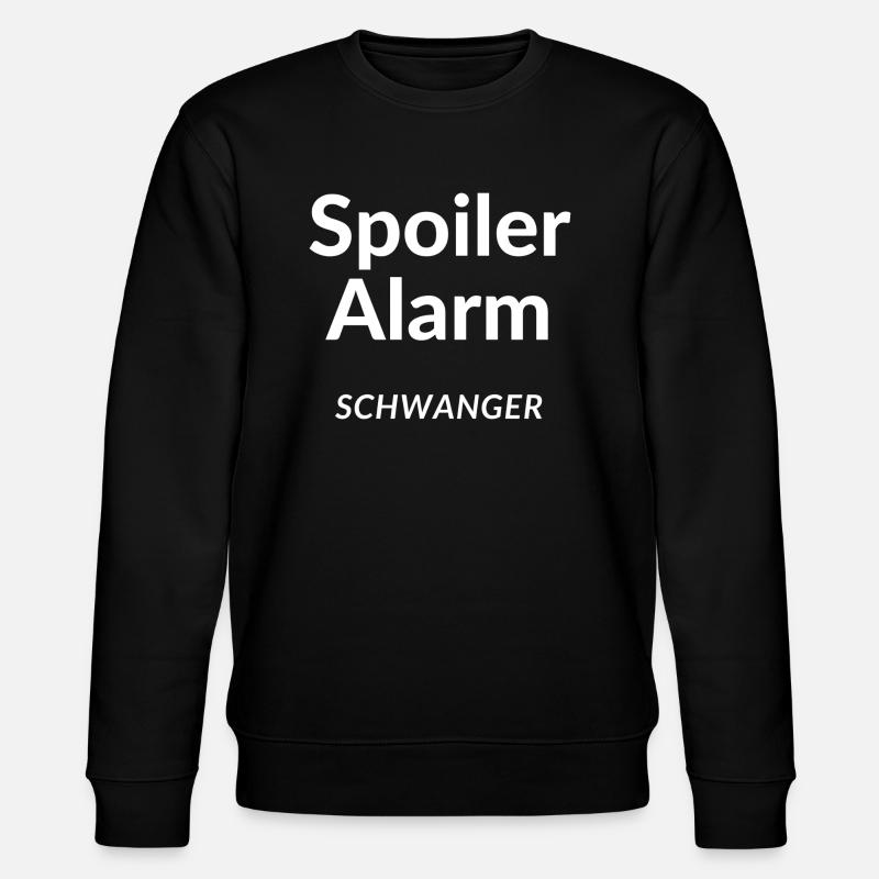 Spoiler Alert Pregnant Design - Stanley/Stella Unisex Bio-Sweatshirt CHANGER - Schwarz
