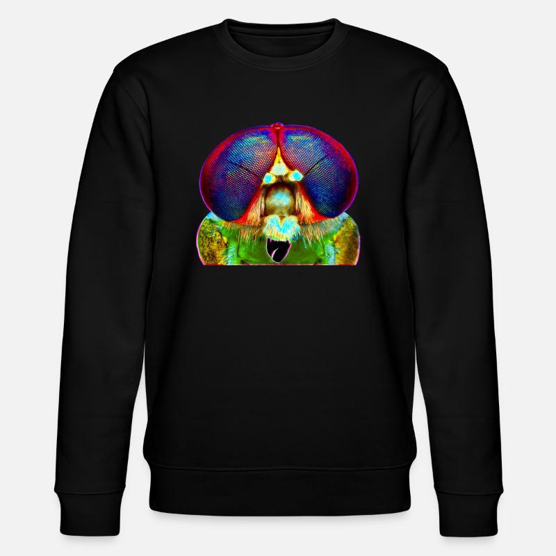 Nightmare on compound eye street - Stanley/Stella Unisex Bio-Sweatshirt CHANGER  - Schwarz