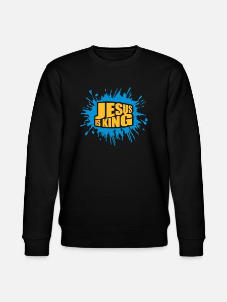 jesus is king quote - Stanley/Stella CHANGER Unisex Organic Sweatshirt - black
