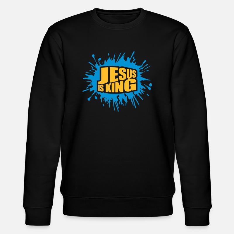 jesus is king Zitat - Stanley/Stella Unisex Bio-Sweatshirt CHANGER  - Schwarz