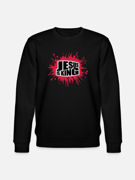 jesus is king quote - Stanley/Stella CHANGER Unisex Organic Sweatshirt - black