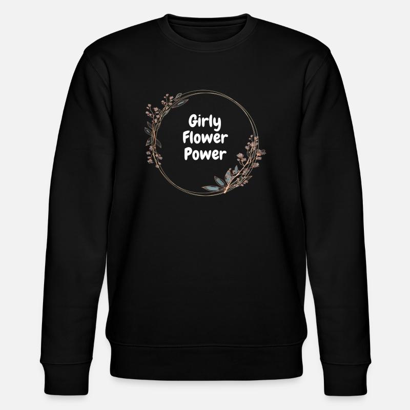 Girly Flower Power - Sweat bio CHANGER Stanley/Stella Unisexe - noir