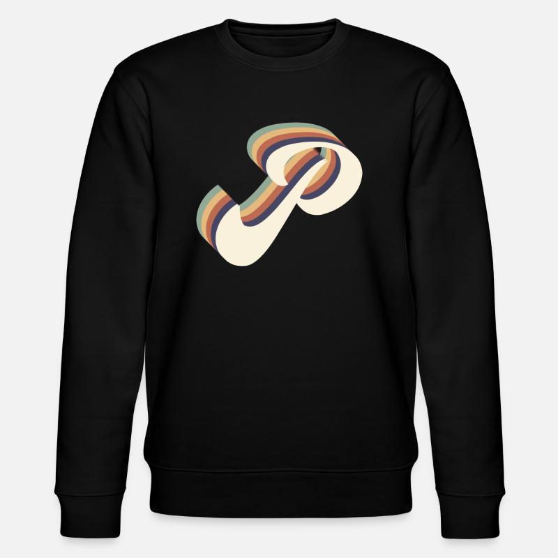 Buchstabe P - Stanley/Stella Unisex Bio-Sweatshirt CHANGER  - Schwarz