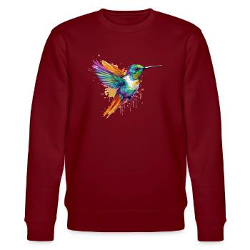 Ozi le colibri - Sweat bio CHANGER Stanley/Stella Unisexe - bordeaux - Devant - Nik (191cm) & Marisol (170cm)