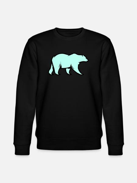 Eisbär - Stanley/Stella Unisex Bio-Sweatshirt CHANGER  - Schwarz