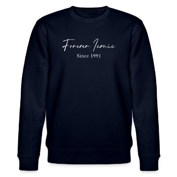 Forever Iconic 1991 Typographie minimaliste - Sweat bio CHANGER Stanley/Stella Unisexe - marine - Devant - Nik (191cm) & Marisol (170cm)