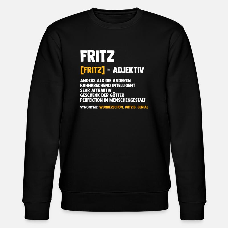 Fritz - Sweat bio CHANGER Stanley/Stella Unisexe - noir