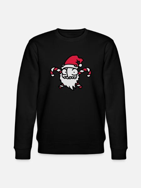 Weihnachtsmann Zuckerstange 3 - Stanley/Stella Unisex Bio-Sweatshirt CHANGER - Schwarz