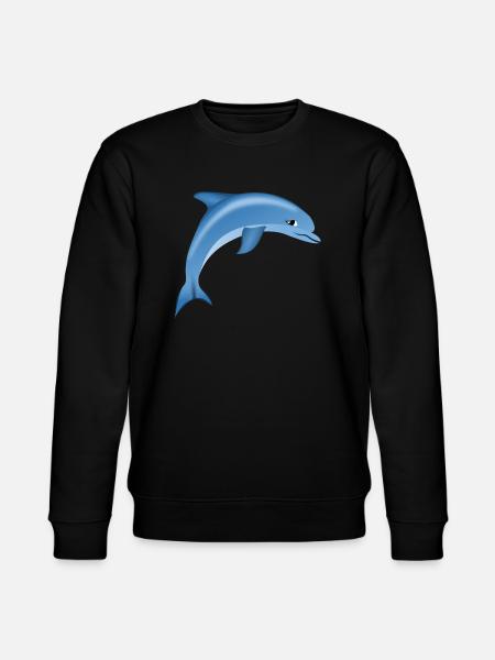 Blue Cute Dolphin - Stanley/Stella CHANGER Unisex Organic Sweatshirt - black