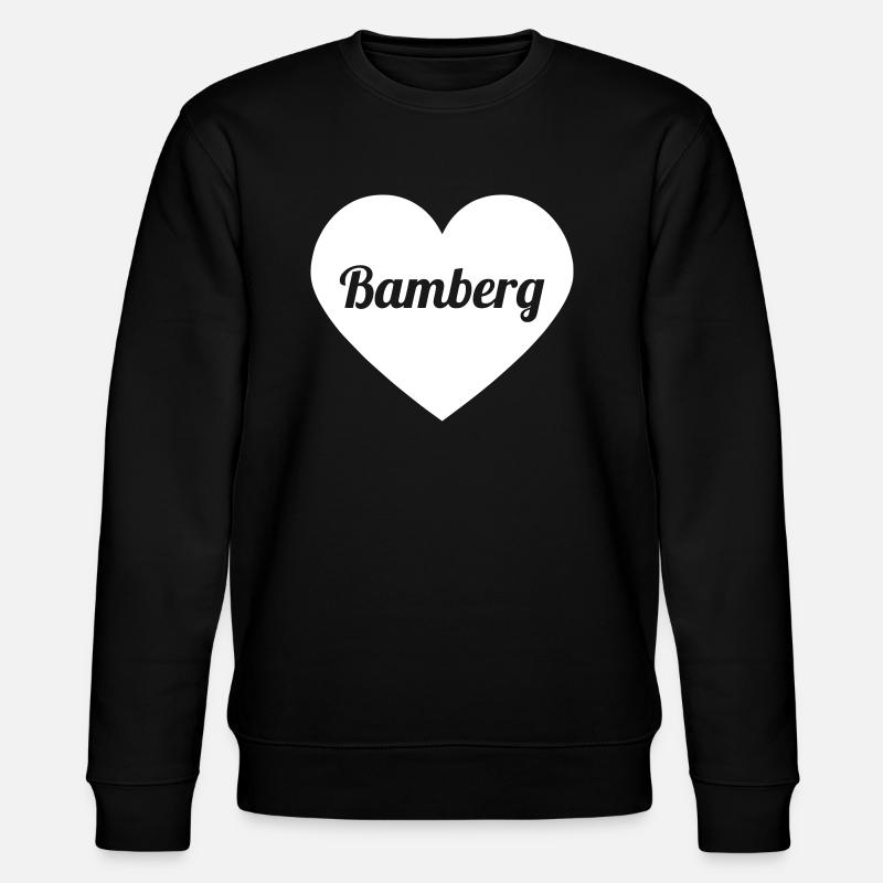 Bamberg im Herz - Stanley/Stella Unisex Bio-Sweatshirt CHANGER  - Schwarz