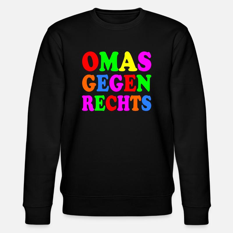 Omas gegen rechts - Stanley/Stella Unisex Bio-Sweatshirt CHANGER  - Schwarz