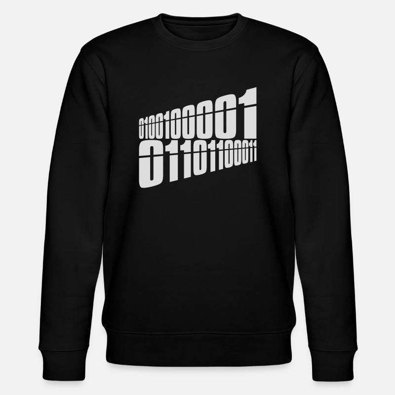 Binary Code Program Language - Stanley/Stella CHANGER Unisex Organic Sweatshirt - black