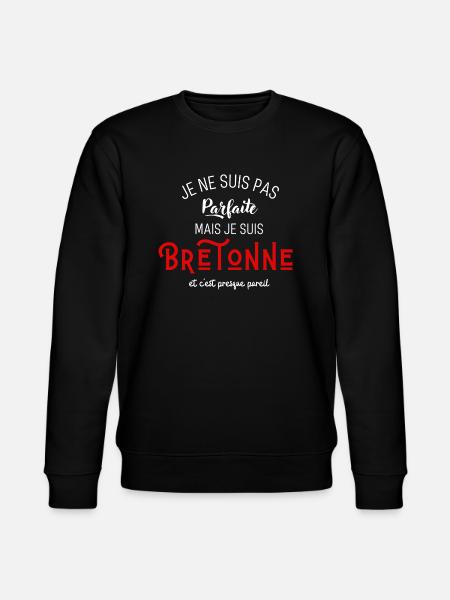 Pas parfaite mais bretonnne - Sweat bio CHANGER Stanley/Stella Unisexe - noir