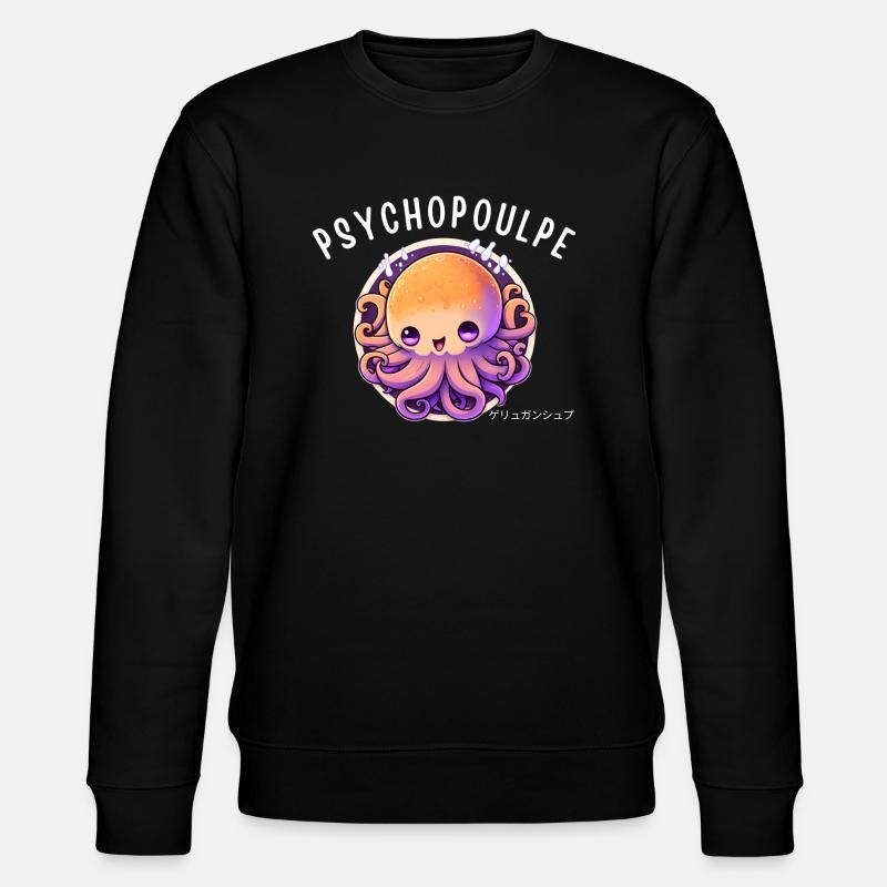 Poulp'Attitude : Tentacules chics - Sweat bio CHANGER Stanley/Stella Unisexe - noir