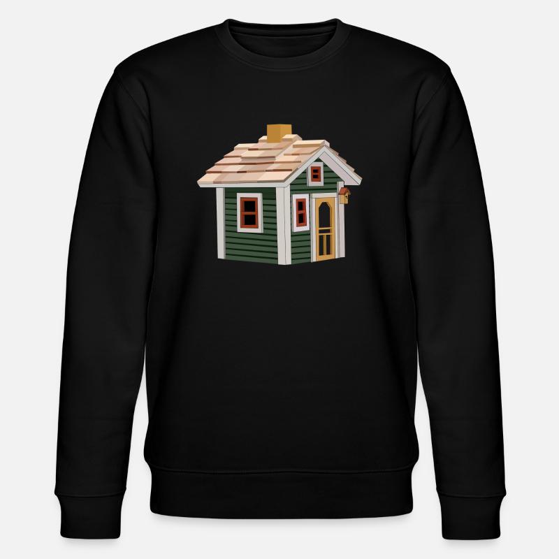 Hütte - Stanley/Stella Unisex Bio-Sweatshirt CHANGER  - Schwarz