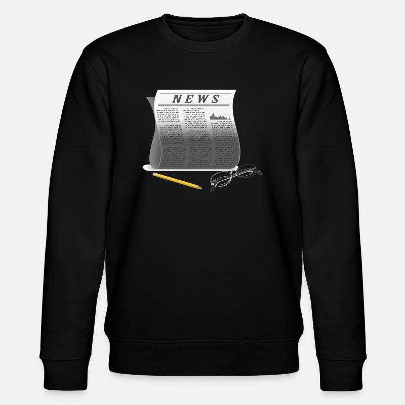 Zeitung - Stanley/Stella Unisex Bio-Sweatshirt CHANGER  - Schwarz
