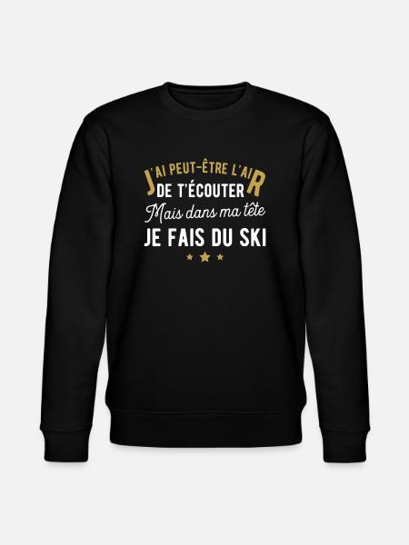 Je fais du ski humour - Sweat bio CHANGER Stanley/Stella Unisexe - noir
