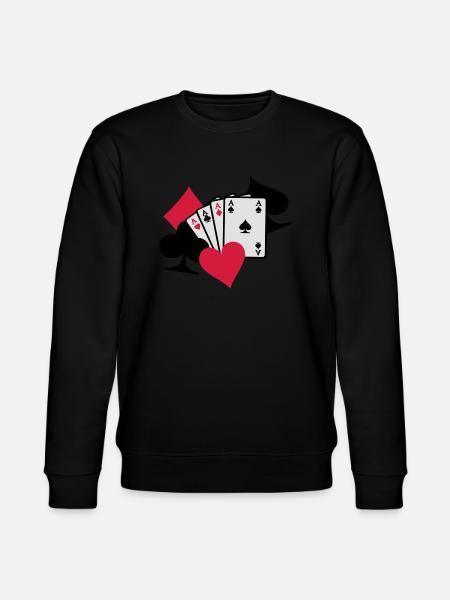 Poker Karten - Stanley/Stella Unisex Bio-Sweatshirt CHANGER - Schwarz