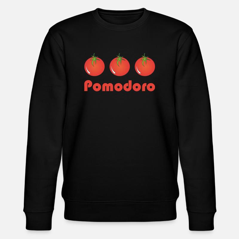 Pomodoro and three tomatoes - Stanley/Stella CHANGER Unisex Organic Sweatshirt - black