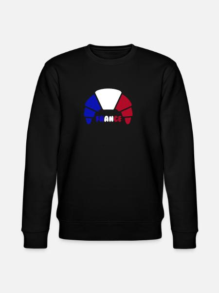 croissant france - Stanley/Stella CHANGER Unisex Organic Sweatshirt - black