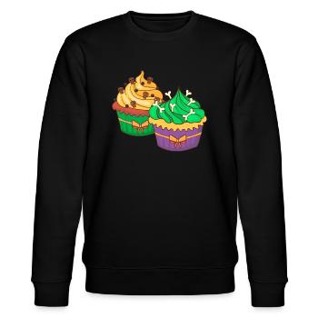 Gâteau au muffin Halloween - Sweat bio CHANGER Stanley/Stella Unisexe - noir - Devant - Nik (191cm) & Marisol (170cm)