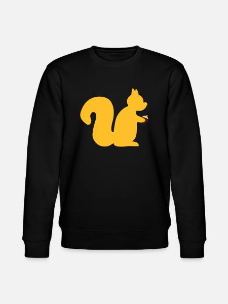 squirrel with a nut - Stanley/Stella CHANGER Unisex Organic Sweatshirt - black