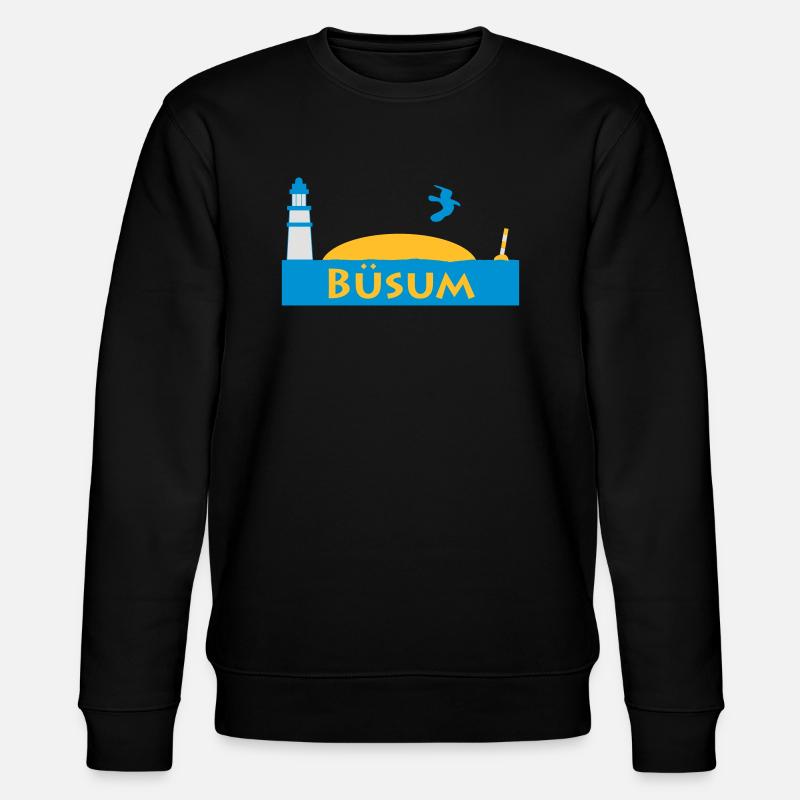 Büsum - Stanley/Stella Unisex Bio-Sweatshirt CHANGER  - Schwarz