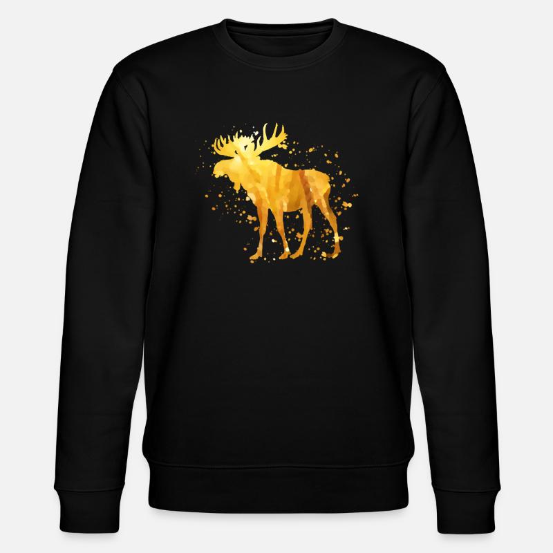 Beautiful moose - Stanley/Stella CHANGER Unisex Organic Sweatshirt - black