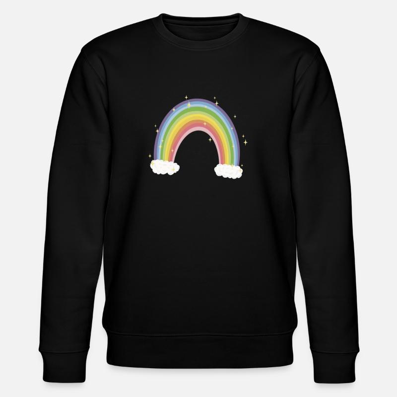 Arc-en-ciel avec des étoiles scintillants - Sweat bio CHANGER Stanley/Stella Unisexe - noir