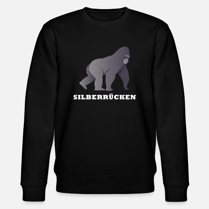 Silberrücken | Gorilla - Stanley/Stella Unisex Bio-Sweatshirt CHANGER - Schwarz
