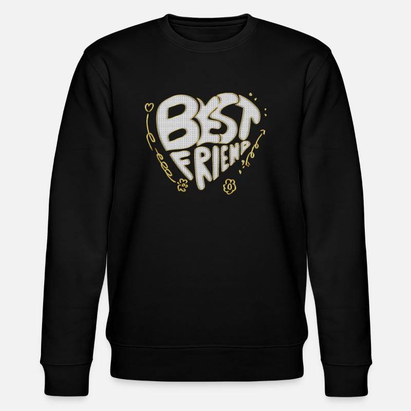 Beste Freunde - Stanley/Stella Unisex Bio-Sweatshirt CHANGER  - Schwarz